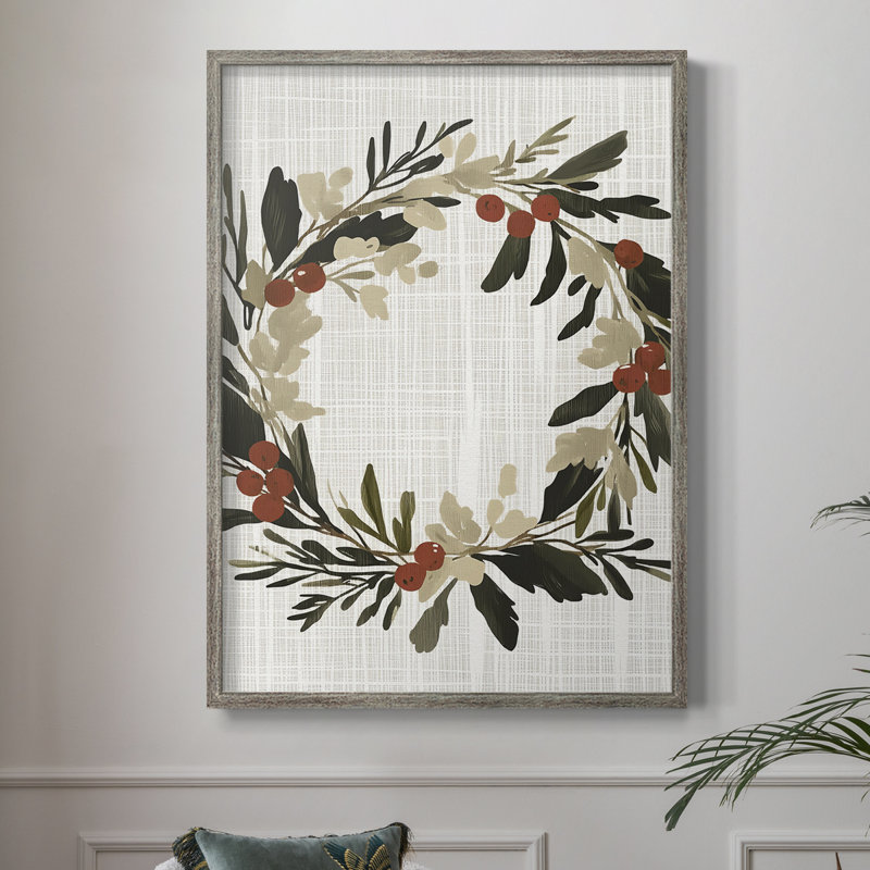 «Christmas Holiday Art» CMIX, reproduction d'art encadrée - bois massif XMA171677, H 11 po x l 9 po