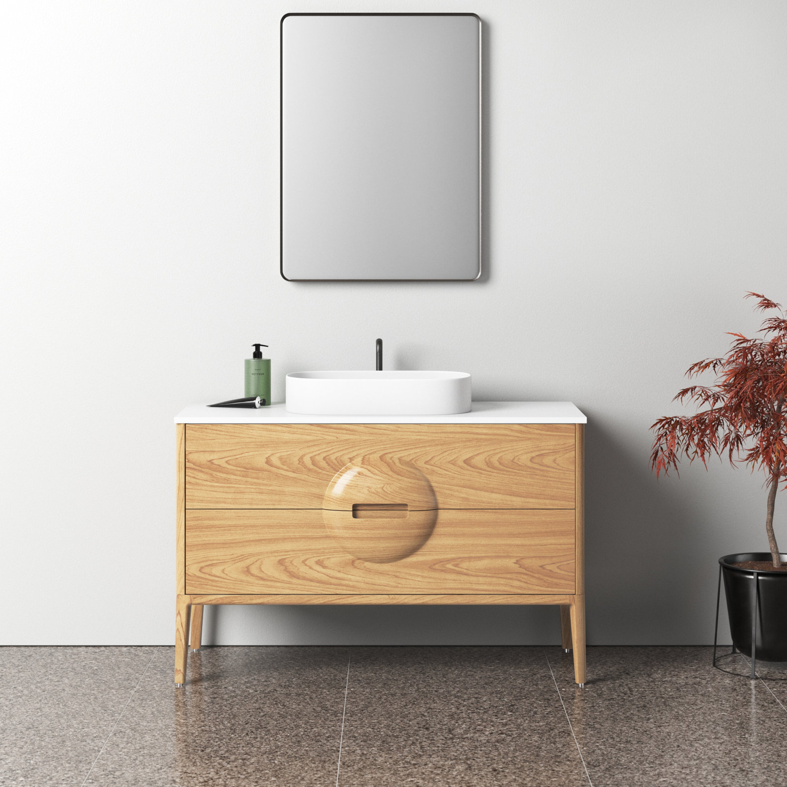 Colmar 48'' Single Bathroom Vanity, Whitewash Oak