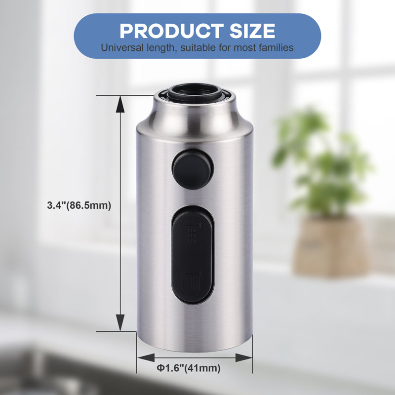 Tête de robinet de cuisine à 3 fonctions avec 9 adaptateurs, remplacement de tête de robinet de cuisine compatible avec American Standard