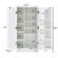 Armoire de rangement pour garde-manger, garde-manger autoportant avec portes et tablettes réglables, petit garde-manger pour cuisine, salle de bricolage pour salle à manger (blanc)