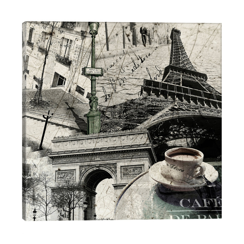 Paris 1 Piece Wrapped Canvas Painting