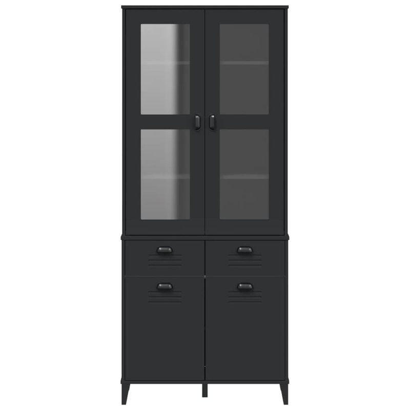 Aleemah Display Cabinet, Black