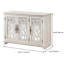 Armoire de rangement autoportante avec portes sculptées en acrylique et tablette réglable