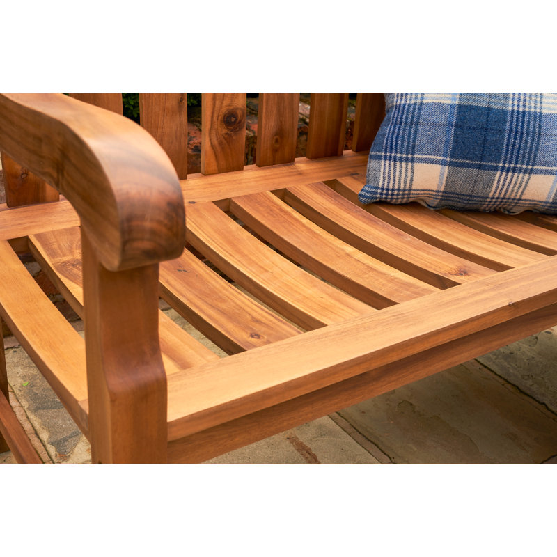 Kiantone - Beeley Acacia Teak Look Bench, 102cm H x 120cm W x 64cm D