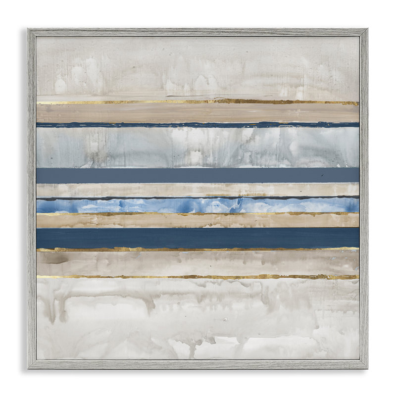  «Nautical Tone Stripes», art de la giclée encadrée par Lera, Estampe numérique Farmhouse, H 24 po x l 24 po
