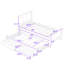 Lit plateforme simple en bois avec lit gigogne simple et tiroirs-798969257