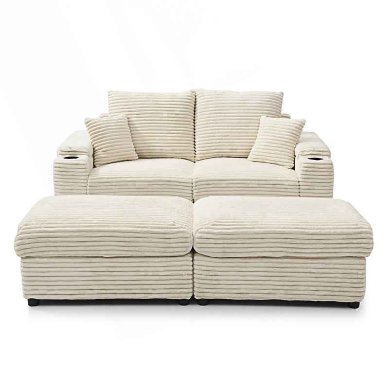 Causeuse avec repose-pieds, canapé modulaire