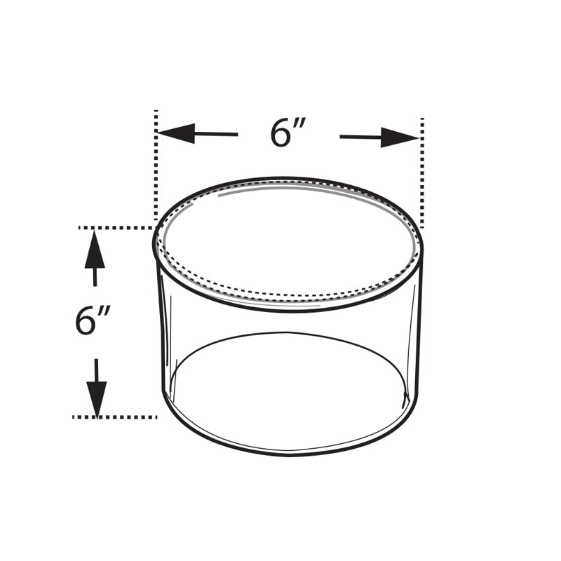 Présentoir cylindrique en acrylique transparent, contenant rond en plastique avec support, 15,2 cm (L) x 15,2 cm (H)