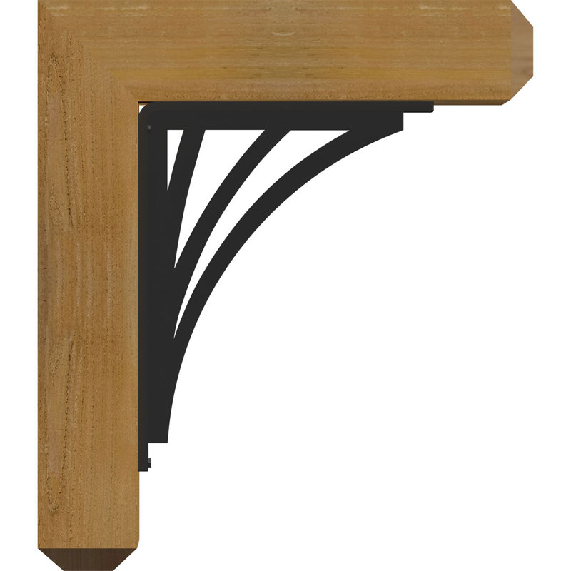 Support de fixation simple 4 po Nevio, H 16 po x P 14 po, Cèdre rouge de l'Ouest l 3 1/2 po x T 2 po (lisse