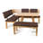 Jaiyana 6 - Person Pine Solid Wood Top Four Leg Base Dining Set-662768535