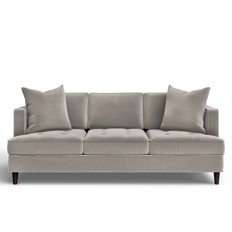 Upholstered 84'' Sofa, Gypsy Platinum Performance Microfiber