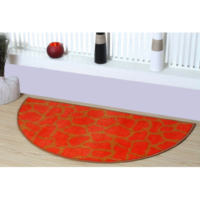 Tapis orange foncé girafe pour salon, salle à manger, cuisine, chambre à coucher, enfants