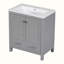 Meuble-lavabo simple 30 po avec plateau en bois manufacturé Dethard-131944491