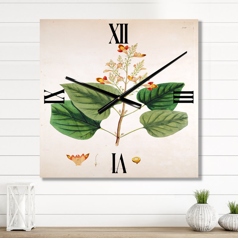 Horloge murale rétro London Plants, Petit