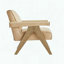 Fauteuil moderne en similicuir Nessi - sable-417801349