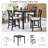 5 Piece Dining Table Set (Beige,Black,Oak)