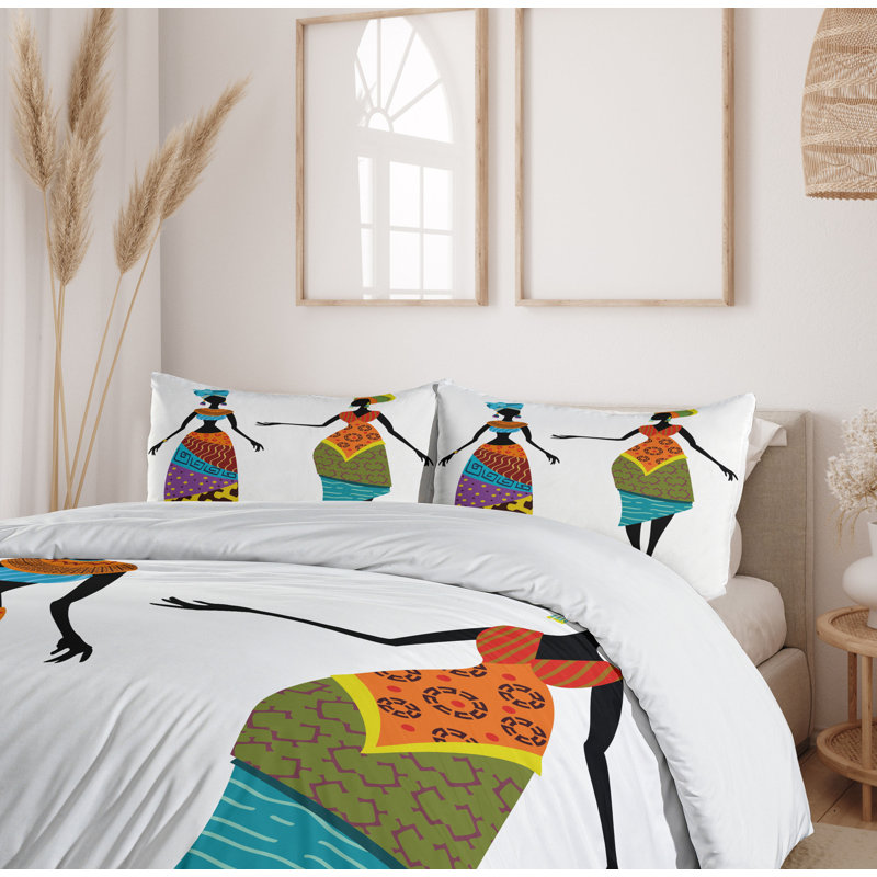 Ensemble de housse de couette africain, Très grand
