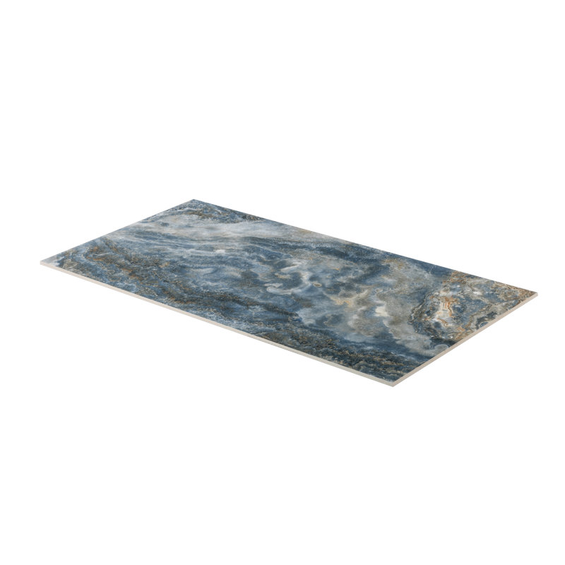 Splendor 23.7'' W x 47.25'' L Porcelain Singular Tile, Blue