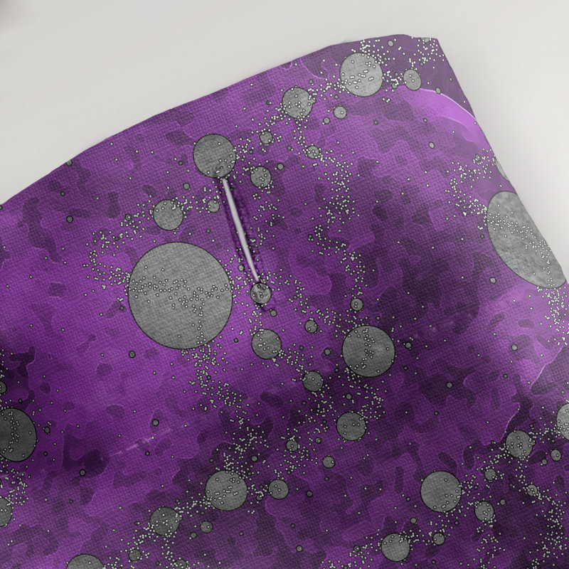 Rideau de douche simple planètes et étoiles, Violet