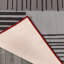 Tapis en polypropylène tissé à la machine Catarcio en rouge / gris / blanc-325899359