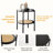 Round End Table Side Table with 2-Tier Storage Shelves(Set of 2)