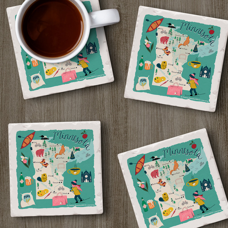 Ensemble de sous-verres 4 pièces Minnesota