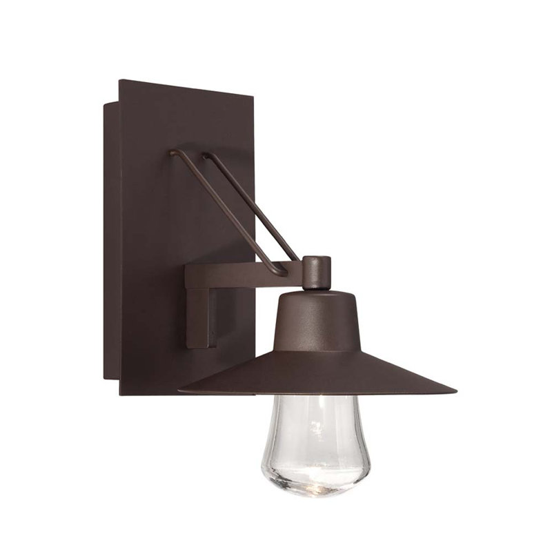 Suspense Integrated LED Outdoor Wall Lantern, 17" H x 13.5" W x 15.375" D, Black