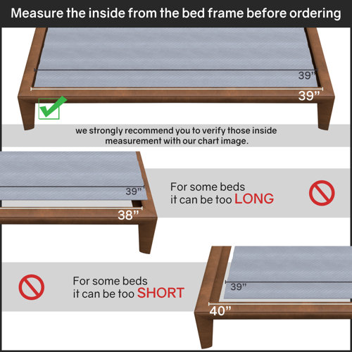 Greaton Vertical Wooden Bunkie Board/Bed Slats - 0.68" Thick, King Size, Beige