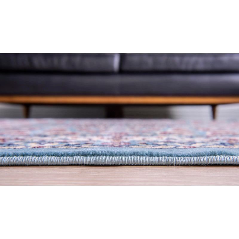 Tapis ivoire / bleu Jackson Jackson, Rond 5 pi 3 po