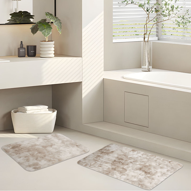 Tapis pour salle de bain Kylar, Taupe
