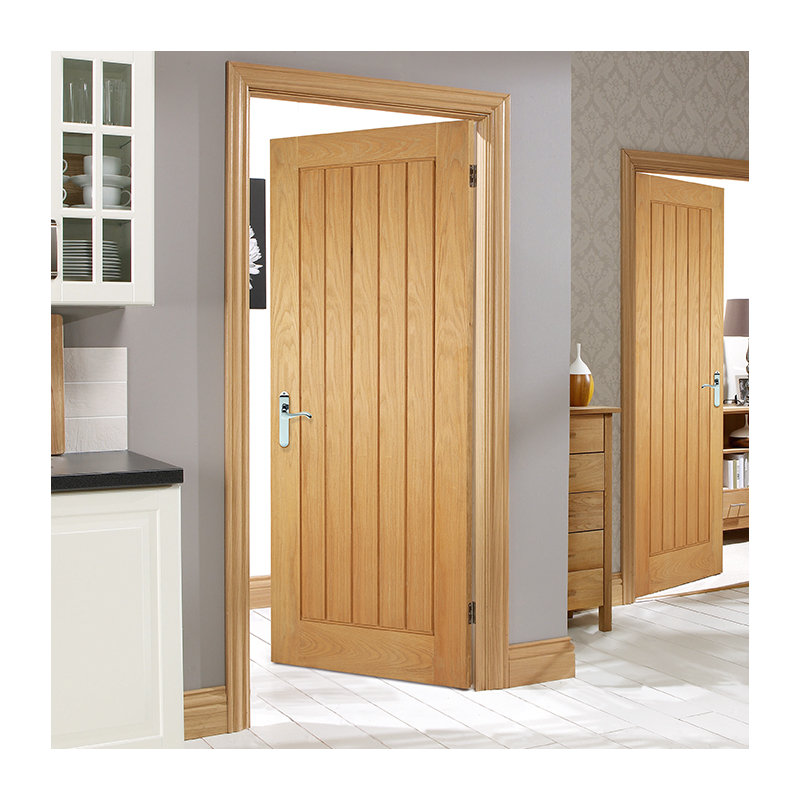 Mexicano Internal Door, Unfinished Oak, 204cm H x 52.6cm W x 4cm D