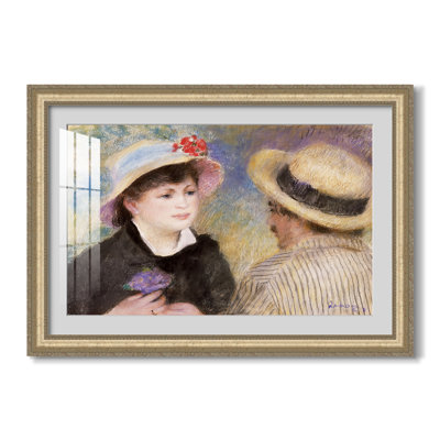 Couple en bateau (Aline Charigot et Renoir), vers 1881 - Pierre-Auguste Renoir - Estampe encadrée sur mesure
