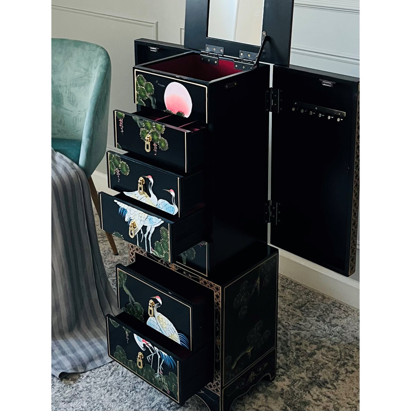 Aoife Jewellery Armoire with Mirror
