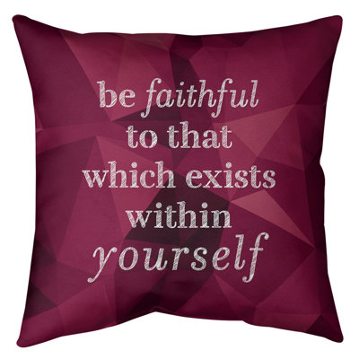 Coussin de sol Gemstone Be Faithful to Yourself