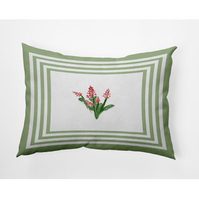 Coussin décoratif à motif de bouquets encadrés PF1627GR41RE1