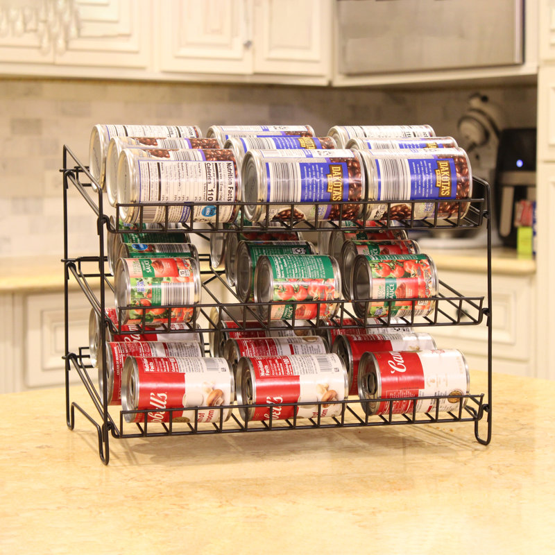 Syreeta 16" x 12.5" x 10" Wire Rack for Countertop Use with 3 Open Shelves, Black
