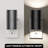 2 Pcs Black Cool White 5000K Cylinder Night Light With Dimmer