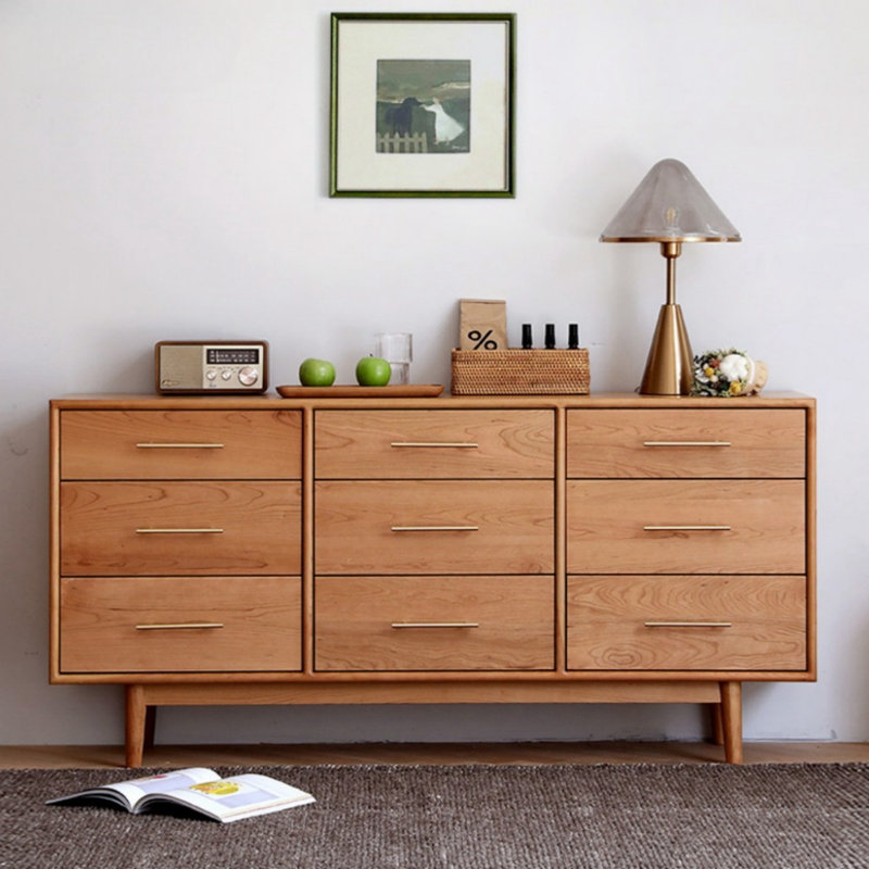 Cabinet d'entrée de chambre à coucher en bois massif