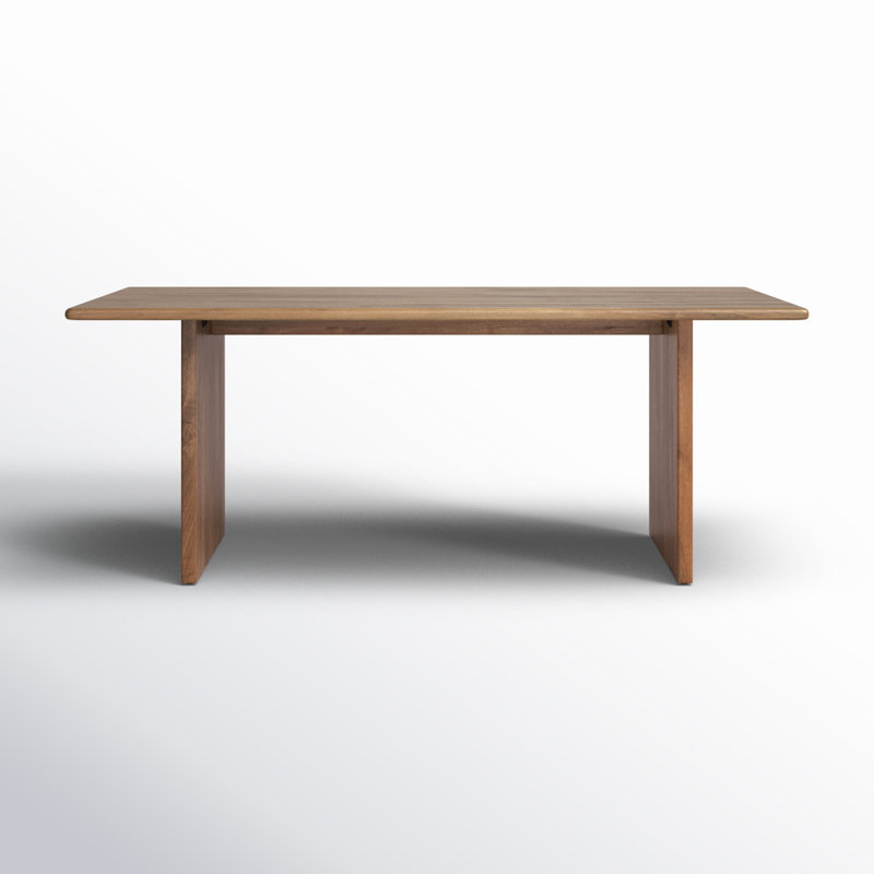 Keady Modern Butcher Block Solid Wood Dining Table