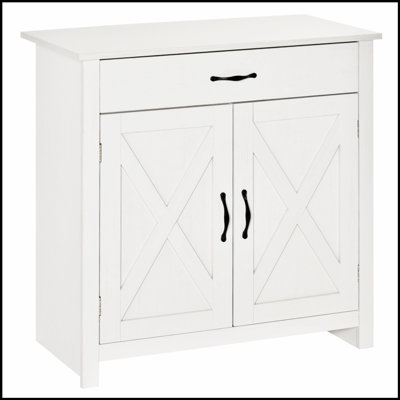 Barn Door Style Sideboard Buffet Cabinet for Kitchen and Living Room, Durable and Stylish Storage Solution