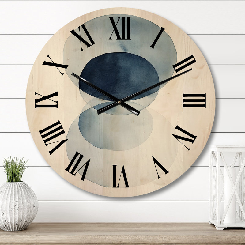 Horloge murale Orbular Unity Minimalin Retro Blue III, Petit