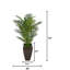 Faux 4,5 pieds Areca dans un pot de fleurs carré en zinc effilé-27703992