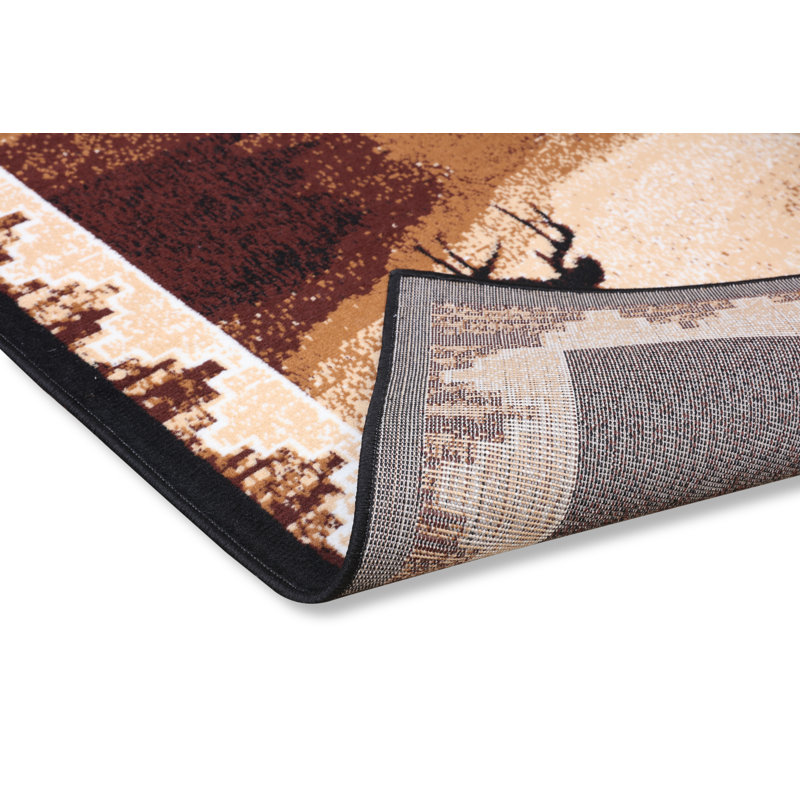 Tapis brun / noir Humberto, Rectangle 2 pi x 4 pi