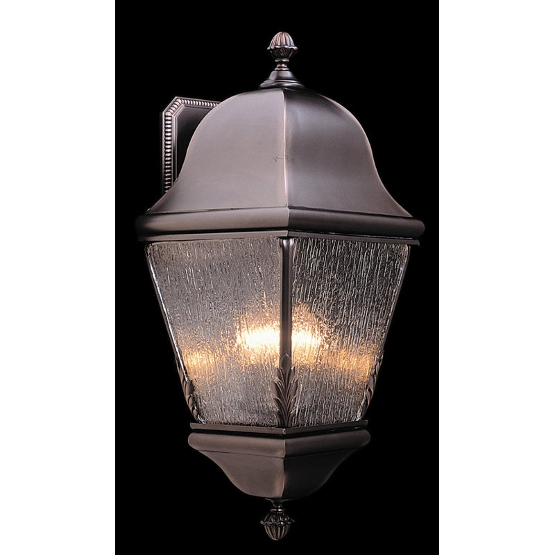 Lanterne murale d’extérieur à 3 ampoules Mahalia, 18,5 po x 8 po x 9 po, Bronze Sienne