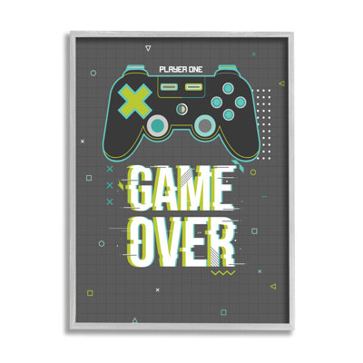 " Game Over Phrase Video Game Controller "