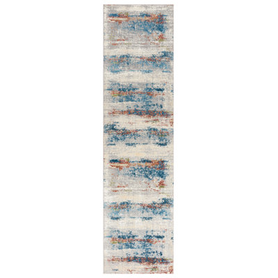 Lydian Abstract Area Rug in Gray