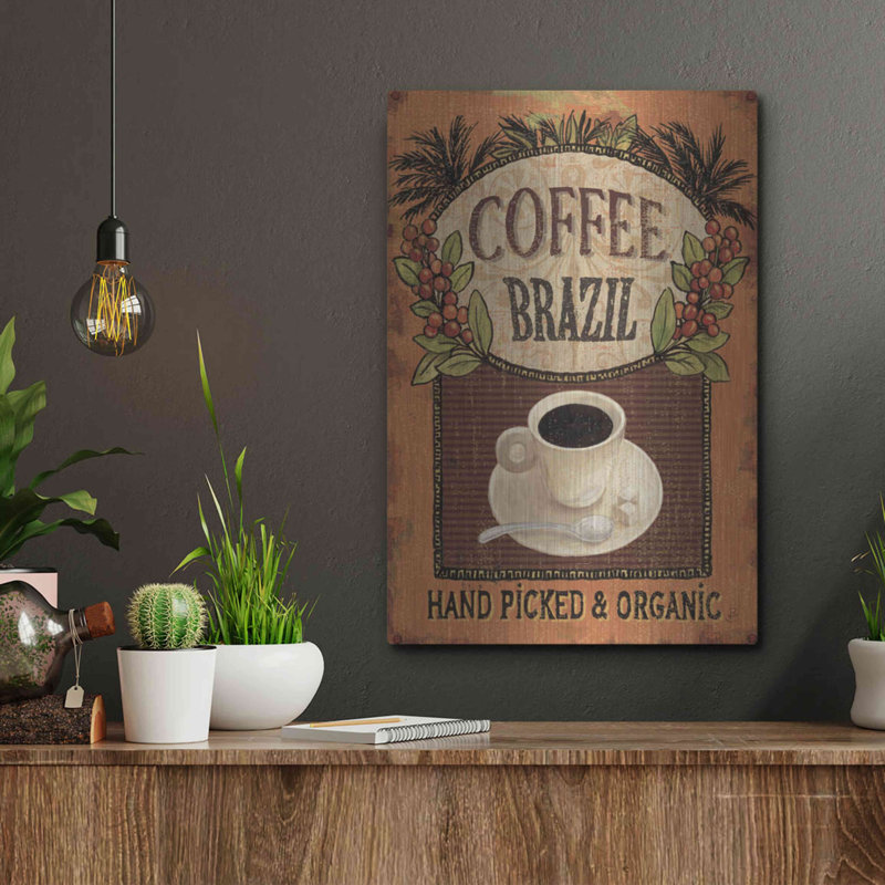 Luxe Metal Art 'Coffee Blend IV' By Daphne Brisson " Coffee Blend IV " by Daphne Brissonnet, 16" H x 12" W