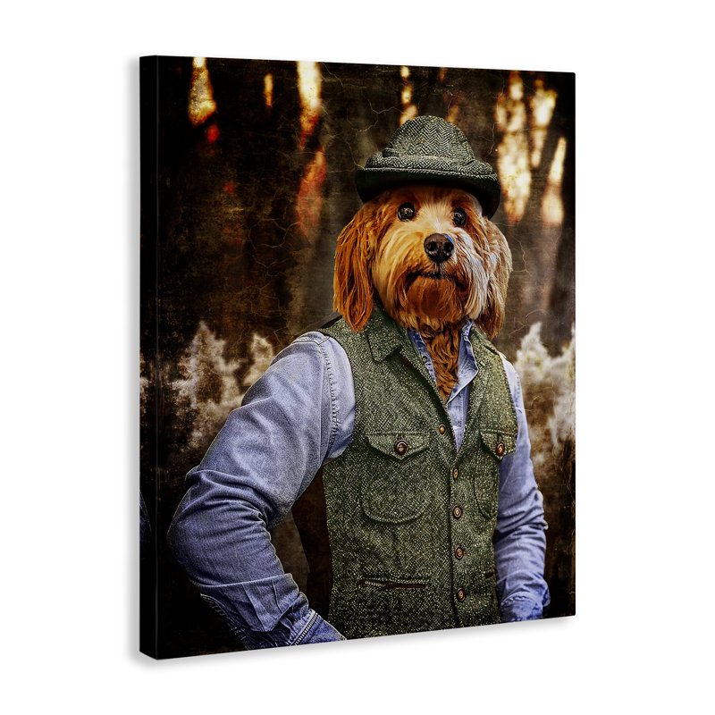 Art mural sur toile Terrier Dog Classic par Karen Burke, H 40 po x l 30 po