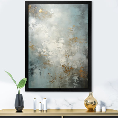 Minimalism Grey Lunar Surface 5 - Tachisme Wall Art