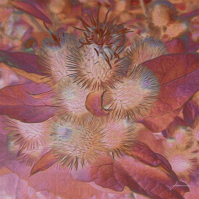 " Prickley Tiles III " by James Burghardt Painting Print, 12" H x 12" W x 1.25" D